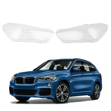 Комплект стъкла / капаци за фарове BMW X1 F48 F49 (2016-2019), ляво и дясно 