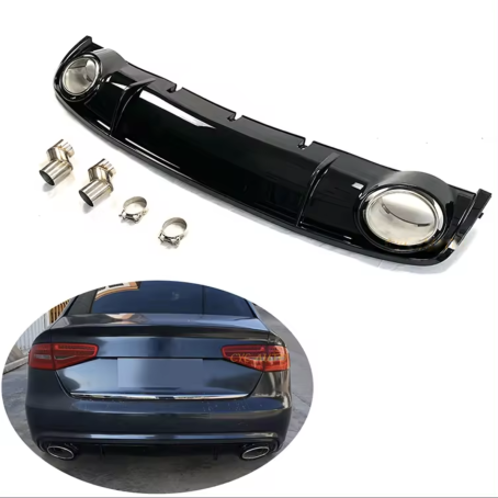 Difuzor bara spate cu aspect RS4 pentru Audi A4 B8.5 (13-15)