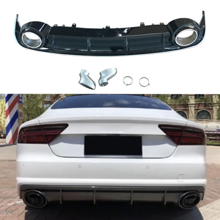 Difuzor bara spate cu aspect RS7 pentru Audi A7, 2016-2018