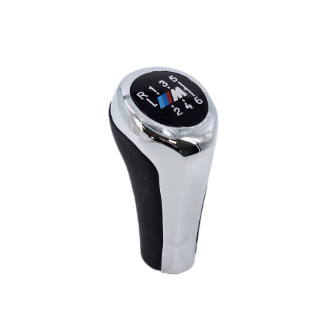 Bilă cromată pentru maneta schimbătorului de viteze cu 6 trepte și logo M pentru BMW seria E - DZ006