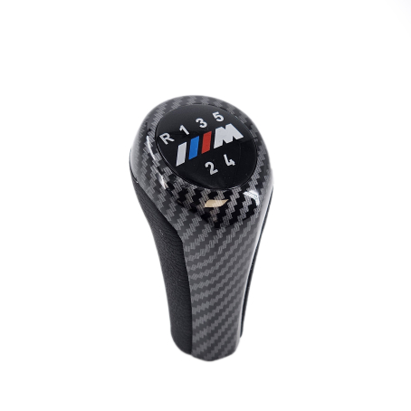 Bilă schimbător viteze design carbon, 5 viteze, emblemă M, BMW Seria E - DZ019