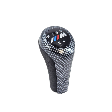 Nuca schimbătorului de viteze din carbon, cu 5 viteze, cu logo M pentru BMW Seria E - DZ027