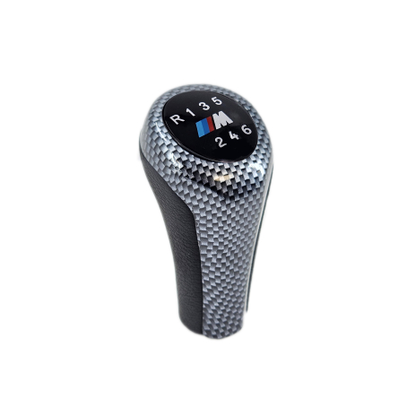 Nuca schimbătorului de viteze din carbon, cu 6 viteze, cu logo M pentru BMW Seria E - DZ028