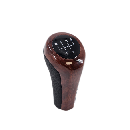 Nucă pentru schimbător de viteze cu design mahon, cu 5 viteze, pentru BMW Seria E - DZ033
