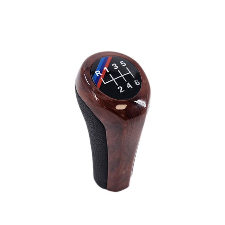 Nucă pentru schimbător de viteze M Performance, culoare mahon, cu 6 viteze, pentru BMW Seria E - DZ040