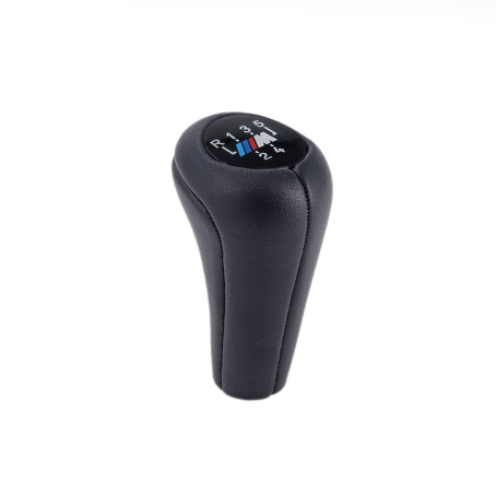 Nucă pentru schimbător de viteze din piele, cu 5 viteze, cu logo M pentru BMW Seria E - DZ061