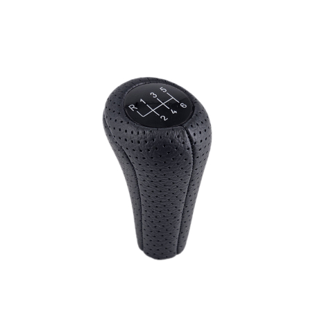 Nucă pentru schimbător de viteze din piele perforată, cu 6 viteze, pentru BMW Seria E - DZ066