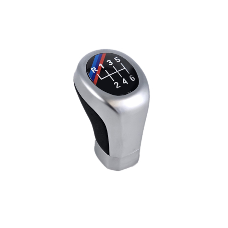 Nucă pentru schimbător de viteze neagră, cu crom M Performance, cu 6 viteze, pentru BMW Seria E – DZ104