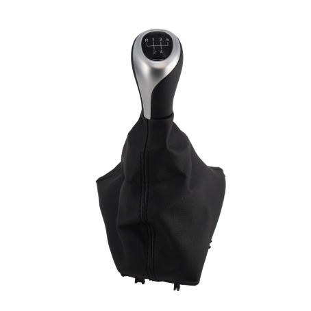 Nucă schimbător de viteze cu manșon, 5 trepte, negru cu crom pentru BMW Seria F - DZ121