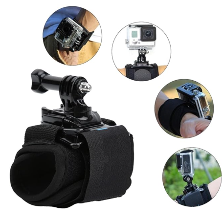 Suport pentru încheietura mâinii cu rotație de 360 ​​de grade și șurub pentru cameră de acțiune