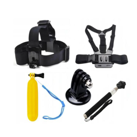 Un set divers de accesorii pentru camere de acțiune