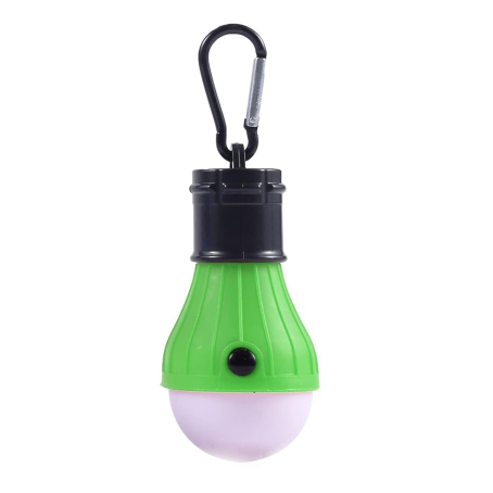 Bec suspendat fără fir cu cârlig pentru cort, lampă portabilă de camping, verde