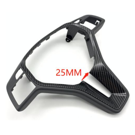 Panou volan pentru Mercedes-Benz A B C E GLK GL GLA CLA, GRI ÎNCHIS CU CARBON 25 mm