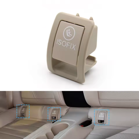 Capac complet negru pentru isofix la Mercedes Clasa C W205 (modele fabricate între anii 2014 și 2024)