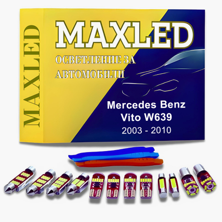 Set becuri LED interioare pentru Mercedes Benz Vito W639 (2003-2010), 10buc.