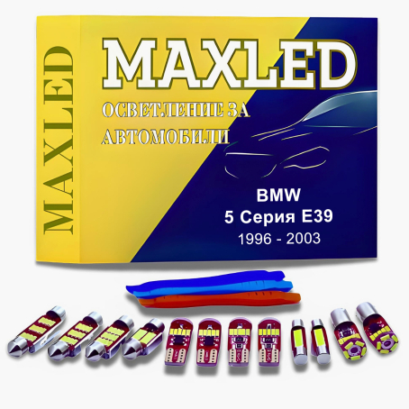 Becuri LED cu lumina alba pentru BMW seria 5 E39 (1996-2003), Set 22buc.