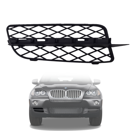 Grilă pentru proiector dreapta cu orificii pentru bara față pentru BMW X5 E70 (2007-2010)