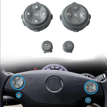 Butoane pentru volan pentru Mercedes-Benz W221 S-Class (2006–2009), gri