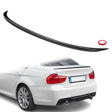 Spoiler portbagaj spate pentru BMW seria 3 E90 (2005-2011), negru lucios