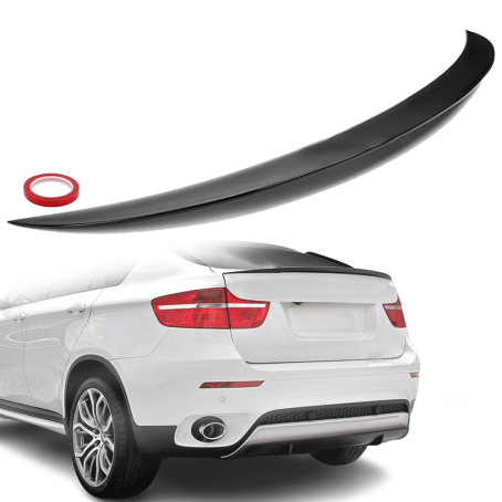 Spoiler portbagaj stil performant pentru BMW X6 E71 (2007-2014), negru lucios