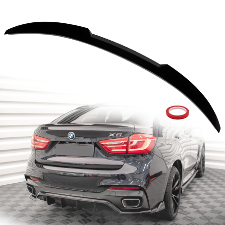 Spoiler pentru portbagaj stil M4 pentru BMW X6 F16 (2019+), negru lucios