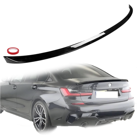 Spoiler pentru buza portbagaj stil M Performance pentru BMW seria 3 G20 (2020+), negru lucios