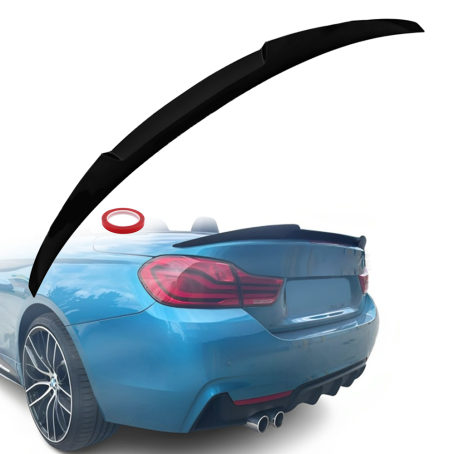Spoiler BMW F33 M4 negru Spoiler cu pentru portbagaj stil M4 pe BMW seria 4 F33 (2013-2020), negru lucios (13-20)