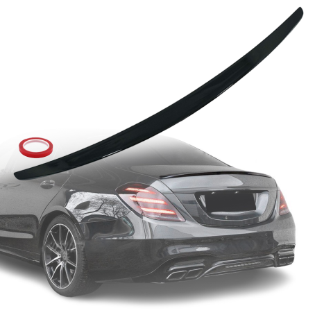 Spoiler pentru buza portbagaj pentru Mercedes S class W222 (2013-2020), negru lucios