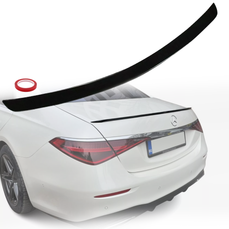 Spoiler pentru portbagaj în stil AMG pentru Mercedes Clasa S W223 (2020+), negru lucios