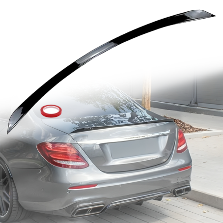 Spoiler pentru buza portbagaj stil C63S pentru Mercedes Clasa C W205 (2014-2019), negru lucios