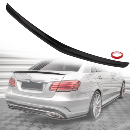 Spoiler portbagaj spate stil AMG pentru Mercedes Clasa E W212 (2008-2015), negru lucios