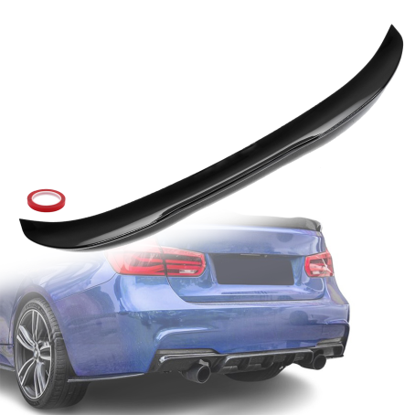 Spoiler spate pentru portbagaj stil PSM la BMW Seria 3 F30 (2011-2019), negru lucios