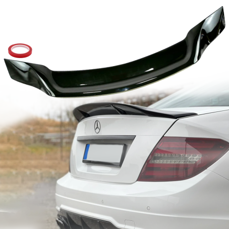 Spoiler pentru portbagaj stil R la Mercedes C-Class W204 (2006-2014), negru lucios