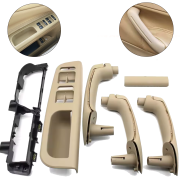 Set complet de mânere bej pentru toate ușile la VW Golf 4 / Bora / Jetta (1997-2008), cu 4 geamuri electrice