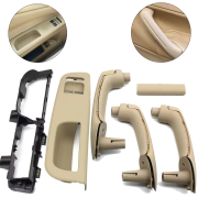 Set complet de mânere bej pentru toate ușile la VW Golf 4 / Bora / Jetta (1997-2008), cu 2 geamuri electrice