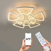 Abajur LED Smart în formă de floare – 10 petale, cu control prin aplicație și telecomandă, 3 culori de lumină
