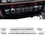 Set butoane climatizare pentru BMW 5 6 7 F10 F01 F11 F06 F07, 11 buc cromate