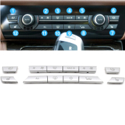 Set buton aer condiționat pentru BMW 5 6 7 F10 F01 F11 F06 F07, 12 buc. CROM