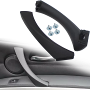 Mâner interior din dreapta pentru BMW seria 3 E90 E91 E92 E93, negru, 2 piese cu elemente de fixare