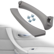 Mâner interior din dreapta pentru BMW seria 3 E90 E91 E92 E93, gri, 2 piese cu elemente de fixare