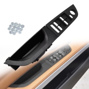 Panou din 2 piese fără funcție de rabatare a oglinzilor electrice pentru BMW Seria 3 E90/E91, negru, 35,5 cm