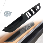 Panou din 2 piese fără funcție de rabatare a oglinzilor electrice pentru BMW Seria 3 E90/E91, negru, 37,5 cm
