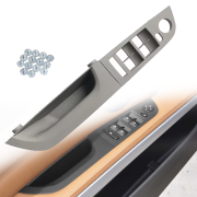 Panou din 2 piese fără funcție de rabatare a oglinzilor electrice pentru BMW Seria 3 E90/E91, gri, 37,5 cm