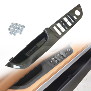 Panou din 2 piese fără funcție de rabatare a oglinzilor electrice pentru BMW Seria 3 E90/E91, carbon, 37,5 cm