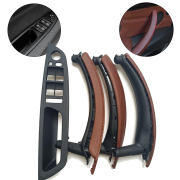 Set complet mânere interioare pentru toate ușile BMW X5/X6 E70/E71, negru și rosu-maro