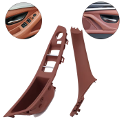 Set de mânere interioare față pentru BMW Seria 5 F10 F11, rosu-maro, piese interioare, fără retractare