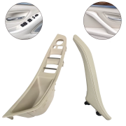 Set mânere interioare față pentru BMW Seria 5 F10 F11, bej deschis, mâner complet cu piele