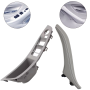 Set de mânere interioare față pentru BMW Seria 5 F10 F11, gri, panou fără rebatare electrică a oglinzilor