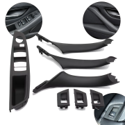 Set complet mânere interioare pentru BMW Seria 5 F10 F11, negre, piese interioare și panou fără funcție de pliere