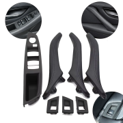 Set complet mânere interioare pentru BMW seria 5 F10 F11, negre, mânere și panou fără retragere oglinzi